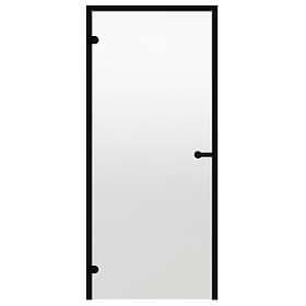 Harvia Bastudörr Black Line genomskinlig 8x19 aluminiumkarm