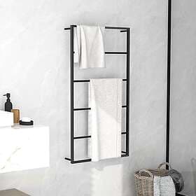 vidaXL Handdukshängare svart 60x10x116 cm stål 336120