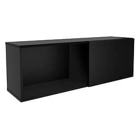 vidaXL FMD Väggmonterad hatthylla med fack 99,1x27,2x33 cm svart 444234
