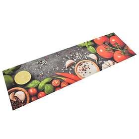 vidaXL Köksmatta maskintvättbar grönsaker 45x150 cm sammet 136537