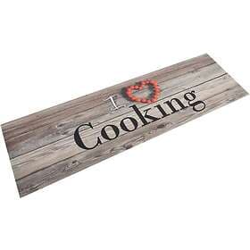 vidaXL Köksmatta maskintvättbar cooking grå 45x150 cm sammet 136546