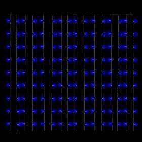 vidaXL Ljusdraperi 3x3 m 300 lysdioder blå 8 funktioner 328930