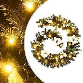 vidaXL Julgirlang med LED-lampor svart 2,7 m PVC 320973