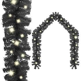 vidaXL Julgirlang med LED-lampor 5 m svart 329189