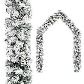vidaXL Julgirlang med snö 10 m PVC 320968