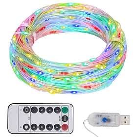 vidaXL Ljusslinga med 150 LED flerfärgad 15 m 330054