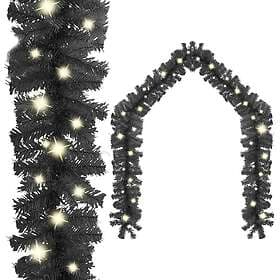 vidaXL Julgirlang med LED-lampor 20 m svart 329191