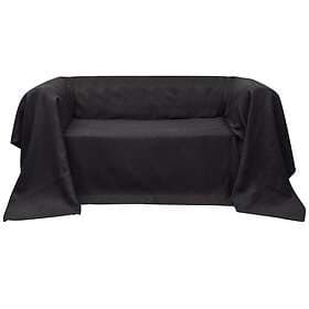 vidaXL Sofföverdrag micromocka 270 x 350 cm antracit 130897