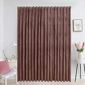 vidaXL Mörkläggningsgardin med krokar sammet antikrosa 290x245 cm 134527