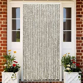 vidaXL Insektsdraperi ljusgrå och mörkgrå 56x185 cm chenille 325454