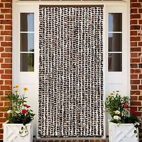 vidaXL Insektsdraperi brun och vit 90x220 cm chenille 325452