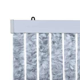 vidaXL Insektsdraperi vit och grå 56x185 cm chenille 284279