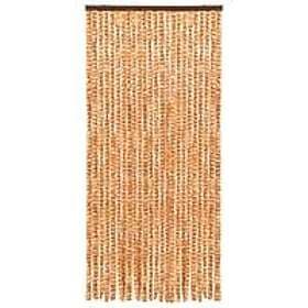 vidaXL Insektsdraperi ockra och vit 90x220 cm chenille 325458