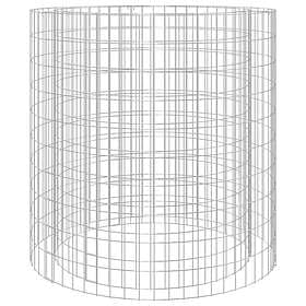 vidaXL Gabion för eldstad Ø 100 cm galvaniserat järn 153561