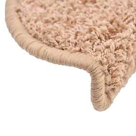 vidaXL Trappstegsmattor 10 st 56x17x3 cm beige 149787