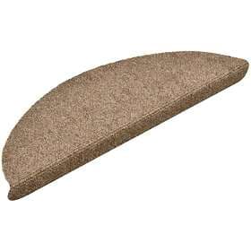 vidaXL Trappstegsmattor självhäftande 15 st gräddvit 56x17x3 cm brodyr 322354