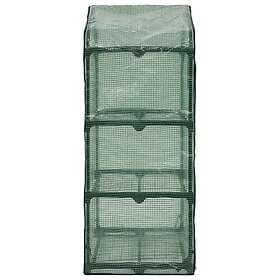 vidaXL Miniväxthus 3 hyllor 69x49x125 cm 46917