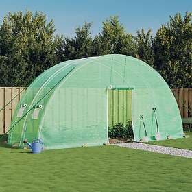vidaXL Växthus med stålram grön 12 m² 6x2x2,85 m 364089