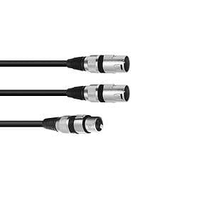Omnitronic XLR Fe > 2xXLR Ma 1,5m