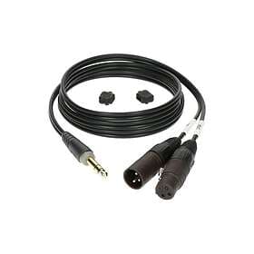 Klotz 1x6.3mm Ma ST > 2xXLR Ma+Fe 3m