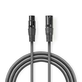 Nedis DMX 3-pin Ma > 5-pin Fe 0,30m Dark Grey