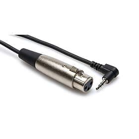 Hosa XLR Fe > 3,5mm Ma ST Angled 0,6m