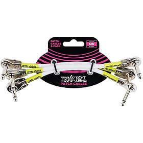Ernie Ball Patch Cable Flat Connectors 15 cm, 3-pack