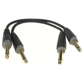 Klotz 6,3mm Ma MO > Goldplated 0,3m 2-pack