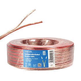 LogiLink Högtalarkabel 2x1,5 25m Transparent CA1080