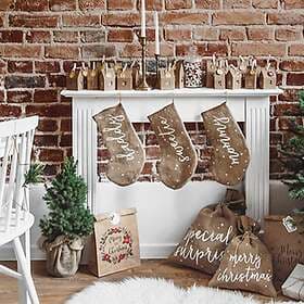 Party Deco Daddy Jute Julstrumpa Julstrumpor Unisex name