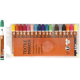 Textilpennor 18 st Mixade färger Spets 2-4 mm