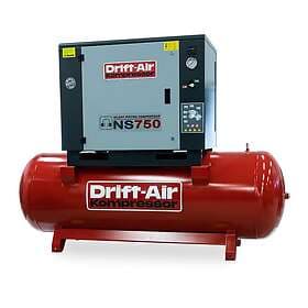 Drift-Air Kompressor Ljudisolerad 7,5 hk 500l 700l/min 400 V Y/D 10 bar