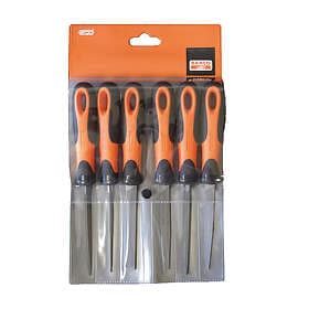 Bahco Handfil 1-476 ERGO i sats 100mm Fin 6 delar