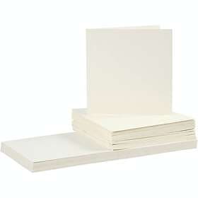 Creativ Company Kort och Kuvert KortStl 15x15 cm KuvertStl 16x16 50 set/1 Förp kuvert, råvit, kortstl. cm, kuvertstl. 23119