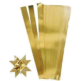Creativ Company Stjärnstrimlor LxDxB 45x4,5x1 cm 100 Strimlor/1 Förp Stjärnstrimlor, guld, L: 45 cm, Dia. 4,5 B: 10 mm, s 20713