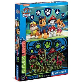 Clementoni Glowing Paw Patrol Barnpussel 104 Bitar