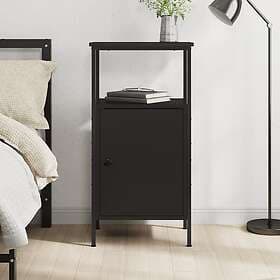 vidaXL Sängbord svart 41x31x80 cm konstruerat trä 825923