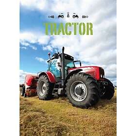 Borg Living Fleecefilt Röd traktor 100x140 cm Fleecepläd barn