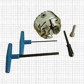 Duab Hawk Svarvchuck SCK-4ZZ 4'' för träsvarv