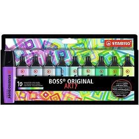 Boss Överstrykningspennor Arty 10-pack Kalla nyanser Stabilo