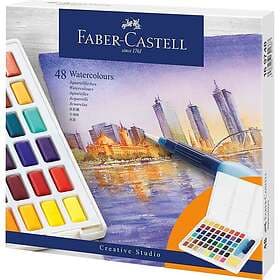 Faber-Castell Akvarellfärger Creative Studio Färgkakor Etui med 48 Färger