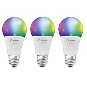 Ledvance smart+ ljuskälla, 9,5W, RGB & tunable white, E27, wifi, matt, 3-pack