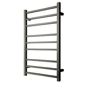 TVS Eldo 9 fyrkantig handdukstork, elektrisk, timer, 860 x 530 mm, svart