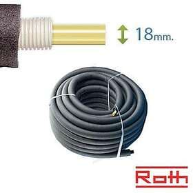 Roth 60 meter Universal Pex Rör-i-Rör med isolering 18 mm till vatten och värme