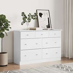 vidaXL Byrå ALTA vit 112x35x73 cm massiv furu 353920