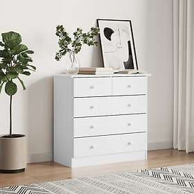 vidaXL Byrå ALTA vit 77x35x73 cm massiv furu 353922