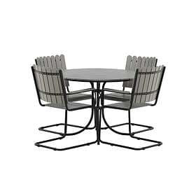 Venture Home Matgrupp Holmsund med 4st stolar Grey 75