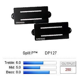 DiMarzio DP127BK Pickup Bas Split P Black