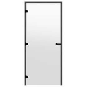 Harvia Bastudörr Black Line genomskinlig 8x21 svart furukarm