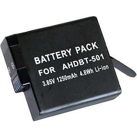 Batteriexperten Kompatibelt med Gopro AABAT-001-AS, 3,85V, 1250mAh